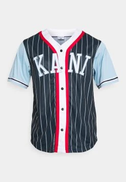 Billig 🔔 Karl Kani COLLEGE BLOCK PINSTRIPE ⚾ BASEBALL 🌟 SHIRT - Hemd - Navy, Herren ✔️ -Karl Kani Verkäufe 02f9642a7f014d138a1e70f0835428ea