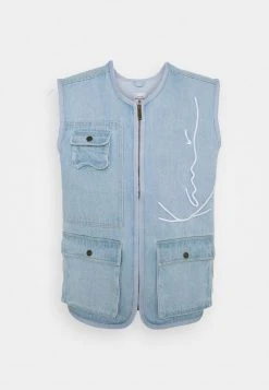 Auslauf 😍 Karl Kani SIGNATURE UTILITY VEST - Weste - Light Blue, Herren 🤩