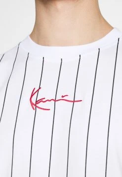 Coupon ✨ Karl Kani SMALL SIGNATURE PINSTRIPE TEE UNISEX - T-Shirt Print - White/black 🛒 -Karl Kani Verkäufe 08e2ba51a3e54e1e97115cadfbe58caf