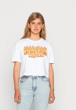 Rabatt ✨ Karl Kani SIGNATURE CROP PRINT TEE WHITE - T-Shirt Print - White, Damen ⭐