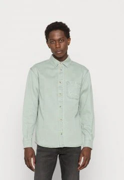 Aktion 🔥 Karl Kani CHEST SIGNATURE WASHED UNISEX - Hemd - Dark Mint ⭐