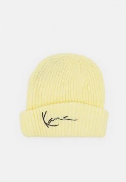 Bestpreis ✨ Karl Kani SIGNATURE FISHERMAN BEANIE UNISEX - Mütze - Light Yellow 🔔