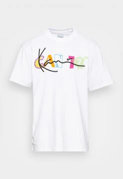 Schlussverkauf 🔔 Karl Kani SIGNATURE PRINT TEE UNISEX - T-Shirt Print - White ✨ -Karl Kani Verkäufe 1792966389714776b1eb147a55b3fa13