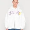 Top 10 ⌛ Karl Kani SERIF ZIP HOODIE UNISEX - Sweatjacke - White 🤩
