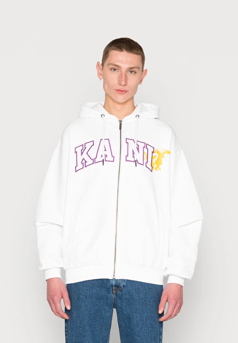 Top 10 ⌛ Karl Kani SERIF ZIP HOODIE UNISEX - Sweatjacke - White 🤩 1 Top 10 ⌛ Karl Kani SERIF ZIP HOODIE UNISEX - Sweatjacke - White 🤩