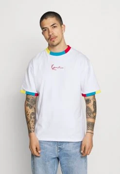 Neu 👍 Karl Kani SMALL SIGNATURE TEE UNISEX - T-Shirt Print - White 🤩
