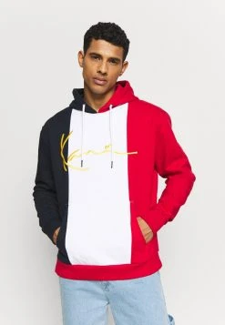 Auslauf 🤩 Karl Kani UNISEX SIGNATURE BLOCK HOODIE - Kapuzenpullover - Red 😉