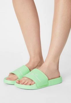 Brandneu 👏 Karl Kani SIGNATURE POOL SLIDE - Pantolette Flach - Green, Damen 🤩