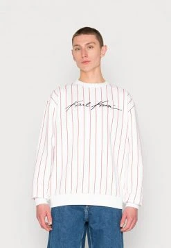 Coupon 😍 Karl Kani UNISEX AUTOGRAPH PINSTRIPE CREW - Sweatshirt - Red 🧨