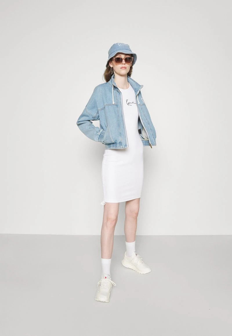 Aktion ❤️ Karl Kani SMALL SIGNATURE GATHERED DRESS - Etuikleid - White, Damen ⭐ 5 Aktion ❤️ Karl Kani SMALL SIGNATURE GATHERED DRESS - Etuikleid - White, Damen ⭐ – Bild 5