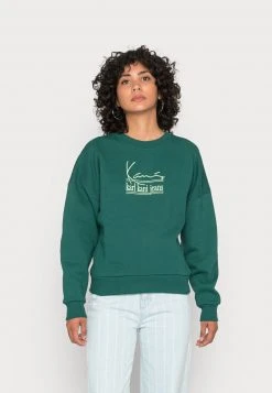 Budget ✨ Karl Kani SIGNATURE CREW - Sweatshirt - Green, Damen 😍