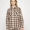Besorgen ❤️ Karl Kani CHEST SIGNATURE FLANNEL - Hemdbluse - Sand/brown, Damen ⭐