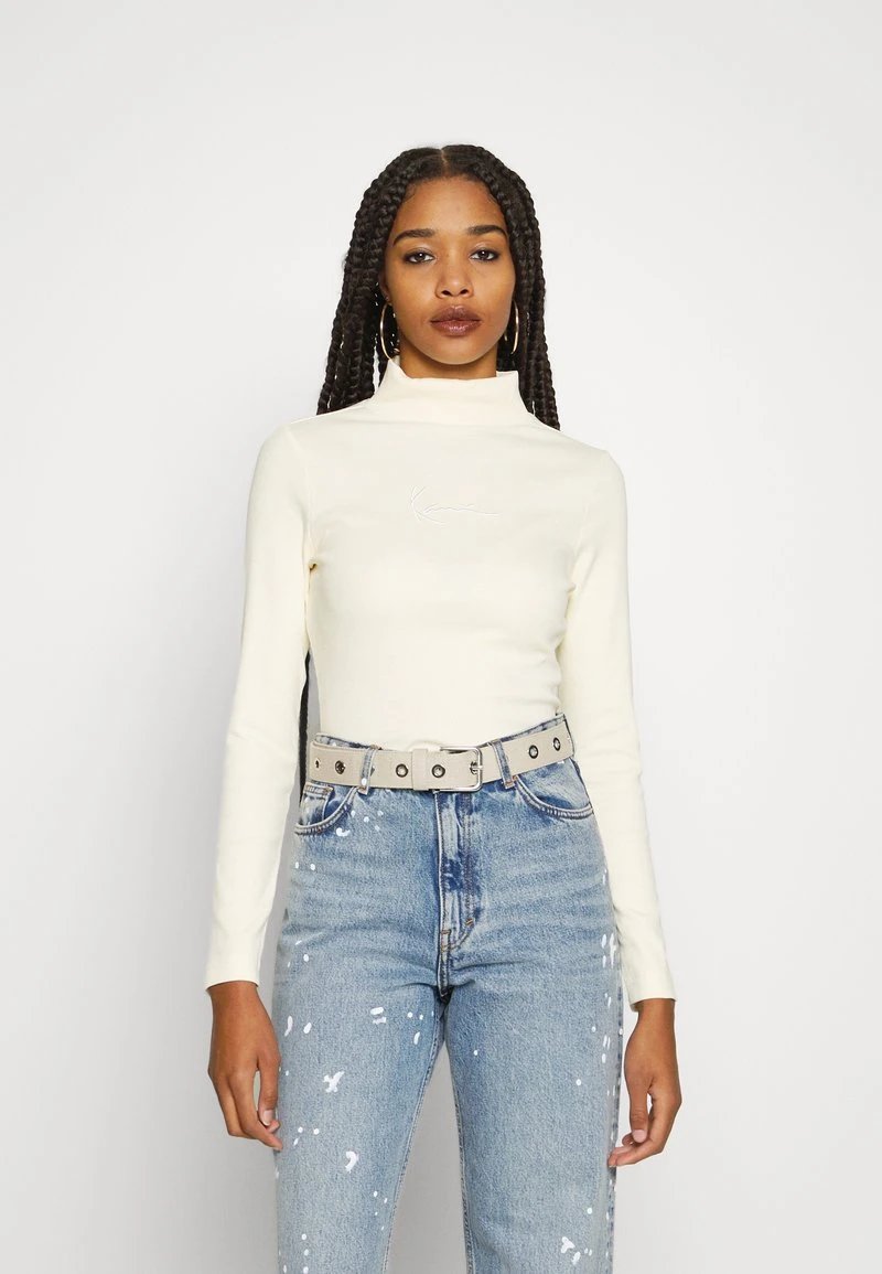 Rabatt ⭐ Karl Kani SMALL SIGNATURE - Langarmshirt - Cream, Damen 🤩 1 Rabatt ⭐ Karl Kani SMALL SIGNATURE - Langarmshirt - Cream, Damen 🤩
