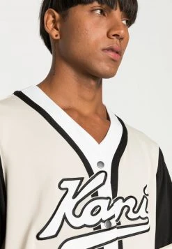 Blitzangebot 🔔 Karl Kani VARSITY BLOCK ⚾ BASEBALL UNISEX - T-Shirt Print - Light Sand/black/white 💯 -Karl Kani Verkäufe 2c03e6f89d1941cf9f1b4c466024231d