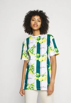 Coupon 👍 Karl Kani SMALL SIGNATURE TEE - T-Shirt Basic - White, Damen 👍