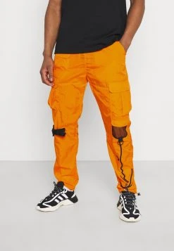 Besorgen 🔔 Karl Kani SIGNATURE CRINCLE PANTS UNISEX - Cargohose - Orange 😀