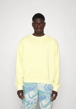 Bester Verkauf ⌛ Karl Kani SMALL SIGNATURE WASHED CREW UNISEX - Sweatshirt - Light Yellow ✔️