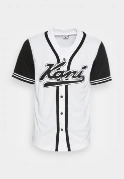 Neu 👍 Karl Kani VARSITY BLOCK ⚾ BASEBALL UNISEX - T-Shirt Print - White/black ❤️ -Karl Kani Verkäufe 3889cfd0421446dbb0a2e62b8aeeecde