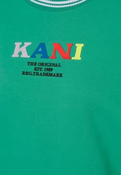Am billigsten ❤️ Karl Kani RETRO COLLEGE CREW - Sweatshirt - Dark Mint, Damen 🤩 -Karl Kani Verkäufe 38e2919527604520b4c4e386952386f2
