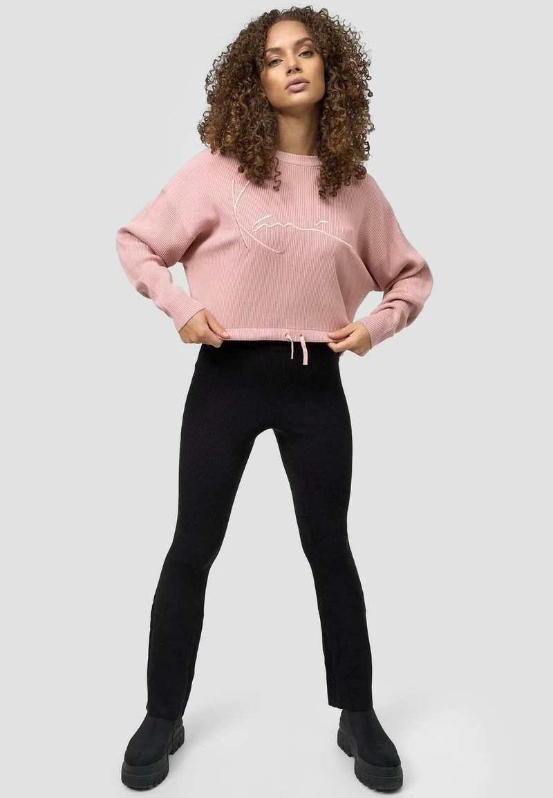 Aktion 🌟 Karl Kani SIGNATURE CROP - Strickpullover - Rose, Damen 🔥 2 Aktion 🌟 Karl Kani SIGNATURE CROP - Strickpullover - Rose, Damen 🔥 – Bild 2