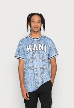Neu 🛒 Karl Kani UNISEX SERIF TEE - T-Shirt Print - Blue 🎁