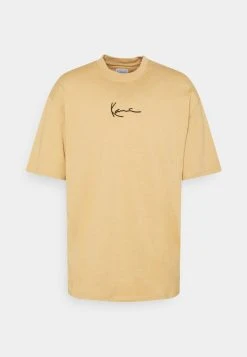 Top 10 ❤️ Karl Kani SMALL SIGNATURE ESSENTIAL TEE UNISEX - T-Shirt Print - Light Brown ⌛