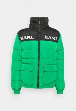 Schlussverkauf ✔️ Karl Kani RETRO BLOCK PUFFER JACKET UNISEX - Winterjacke - Black/green 😉 -Karl Kani Verkäufe 507f43c7473045f0823fe25794b6ba45