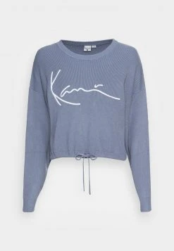 Schlussverkauf ⭐ Karl Kani SIGNATURE CROP CREW - Strickpullover - Blue, Damen ⌛ -Karl Kani Verkäufe 5128a9c783b04cdfa71cc085bf6c96b6