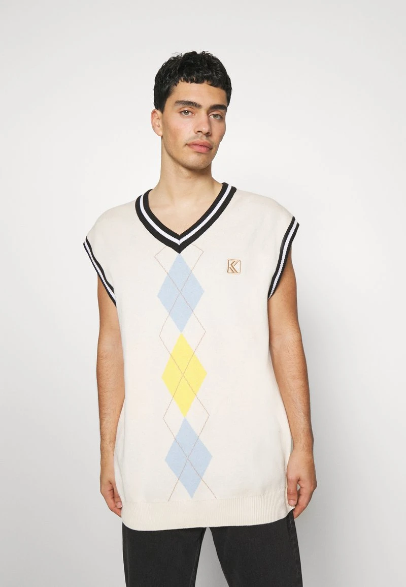 Bestes Angebot 😀 Karl Kani VEST UNISEX - Strickpullover - Cream 🌟 4 Bestes Angebot 😀 Karl Kani VEST UNISEX - Strickpullover - Cream 🌟 – Bild 4