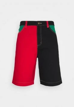 Neu ❤️ Karl Kani BLOCK - 😍 Jeans Shorts - Red, Herren 😍