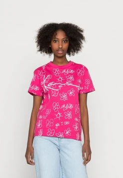 Am billigsten ❤️ Karl Kani SIGNATURE FLOWER TEE - T-Shirt Print - Pink, Damen ⭐
