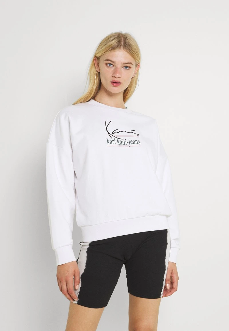 Schlussverkauf ⭐ Karl Kani SIGNATURE CREW - Sweatshirt - White, Damen 🎁 1 Schlussverkauf ⭐ Karl Kani SIGNATURE CREW - Sweatshirt - White, Damen 🎁