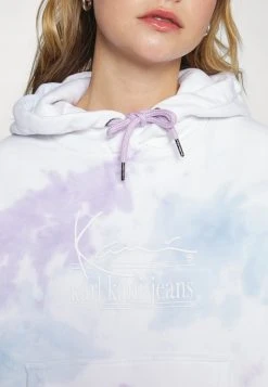Auslauf 🛒 Karl Kani SIGNATURE TIE DYE HOODIE - Sweatshirt - White/lilac/light Blue, Damen ✨ -Karl Kani Verkäufe 5eb4325203b44d3c82a8ec8c3a79776c
