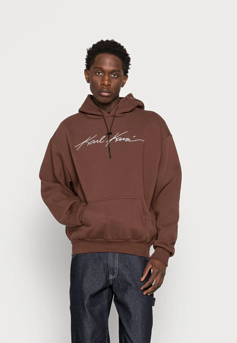 Billig 🥰 Karl Kani AUTOGRAPH HOODIE UNISEX - Kapuzenpullover - Brown 🔥 1 Billig 🥰 Karl Kani AUTOGRAPH HOODIE UNISEX - Kapuzenpullover - Brown 🔥