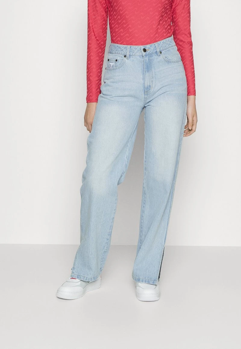 Brandneu 🥰 Karl Kani SLIT - Jeans Relaxed Fit - Light Blue, Damen 🛒 1 Brandneu 🥰 Karl Kani SLIT - Jeans Relaxed Fit - Light Blue, Damen 🛒