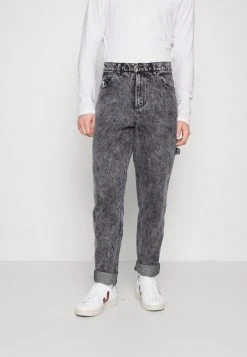 Budget ✨ Karl Kani RETRO MOON PANTS - ⭐ Jeans Relaxed Fit - Dark Grey, Herren 🔥
