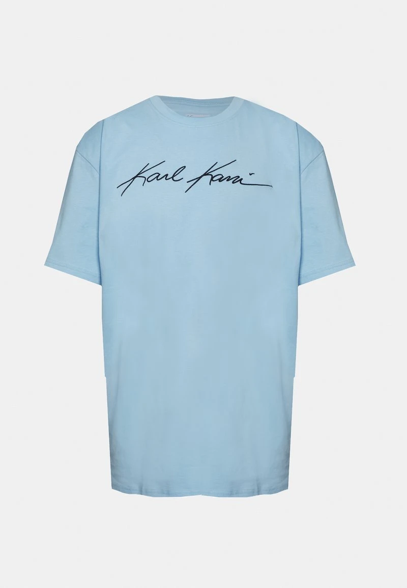 Rabatt 🌟 Karl Kani AUTOGRAPH TEE UNISEX - T-Shirt Basic - Light Blue 🌟 1 Rabatt 🌟 Karl Kani AUTOGRAPH TEE UNISEX - T-Shirt Basic - Light Blue 🌟