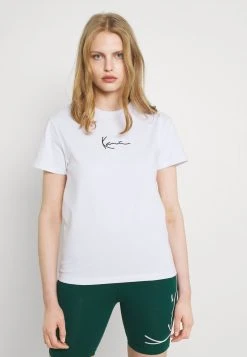 Budget 🔥 Karl Kani SMALL SIGNATURE TEE - T-Shirt Print - White, Damen 😉