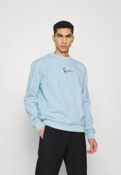 Billig 😉 Karl Kani SMALL SIGANTURE CREW UNISEX - Sweatshirt - Light Blue 🌟