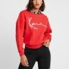 Besorgen ⌛ Karl Kani SIGNATURE CREW - Sweatshirt - Red/white/black, Damen ❤️