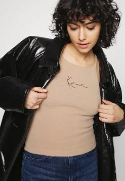 Budget ⌛ Karl Kani SMALL SIGNATURE - Top - Taupe, Damen 🔔 -Karl Kani Verkäufe 70fcf06e7c58457b9636b64cf49e43bb