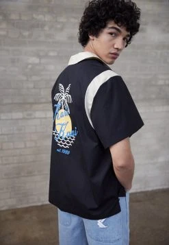 Coupon 👏 Karl Kani BOWLING SHIRT - Hemd - Black, Herren 😀