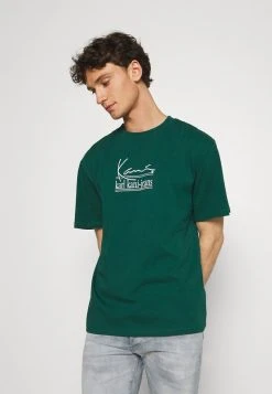 Brandneu ❤️ Karl Kani UNISEX SIGNATURE TEE - T-Shirt Print - Green ❤️