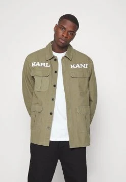 Großhandel 🛒 Karl Kani RETRO WASHED UTILITY JACKET - Leichte Jacke - Dark Green, Herren ✔️