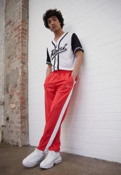 Brandneu 👍 Karl Kani SMALL SIGNATURE STRAIGHT LEG TRACKPANTS - Jogginghose - Red, Herren ✨