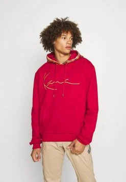 Am billigsten ⭐ Karl Kani SIGNATURE PATCH HOODIE UNISEX - Sweatshirt - Dark Red 😀