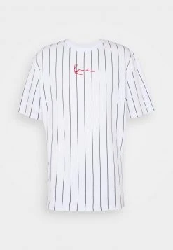 Coupon ✨ Karl Kani SMALL SIGNATURE PINSTRIPE TEE UNISEX - T-Shirt Print - White/black 🛒 -Karl Kani Verkäufe 7ef9d33686534b83b8254f84c0427fd9
