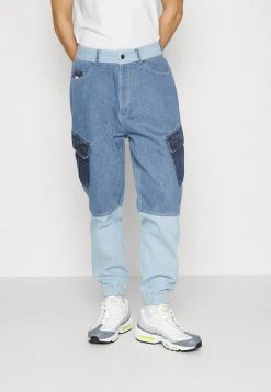 Aktion ⭐ Karl Kani BLOCK PANTS - Jeans Tapered Fit - Blue, Herren ⌛