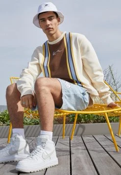 Am billigsten ⌛ Karl Kani SMALL SIGNATURE STRIPE CREW UNISEX - Sweatshirt - Cream 🔔