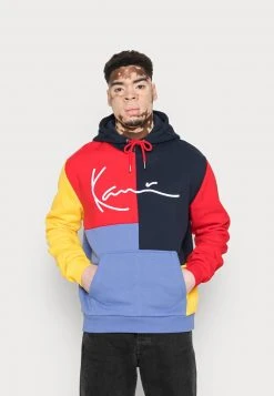 Neu 🌟 Karl Kani UNISEX SIGNATURE BLOCK HOODIE - Kapuzenpullover - Navy ⭐